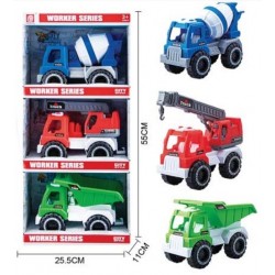 FENTOYS SET 3 CAMIIONES FRICCIÓN  55x26x11   65668