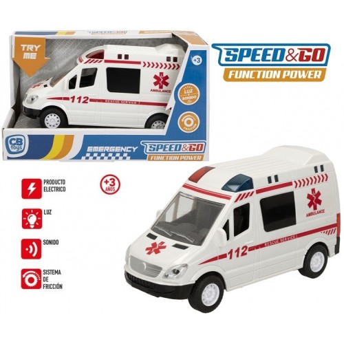 CB SPEED&GO-AMBULANCIA FRICCION C/LUZ & SONIDO                   49801