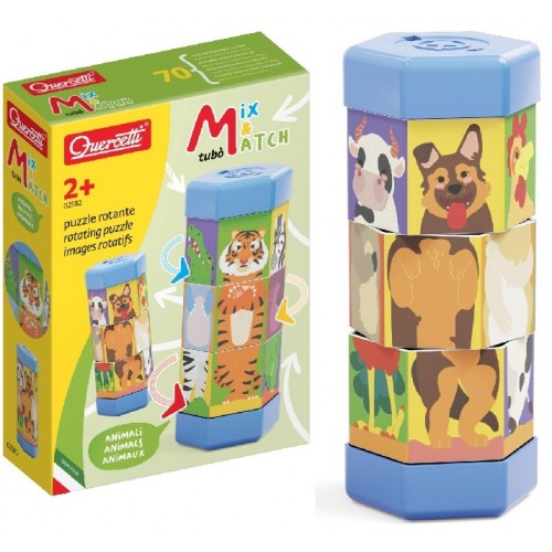 QUERCETTI FirstToys Tubo Mezcla&Combina Animales   2+