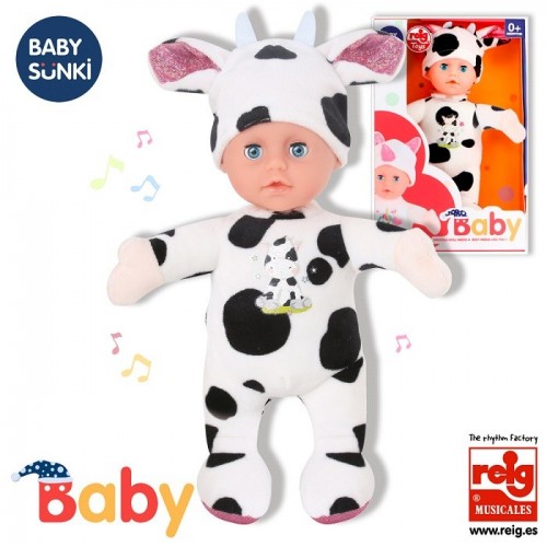 REIG MUÑECA INFANTIL VAQUITA CON SONIDOS 25CM   10023C