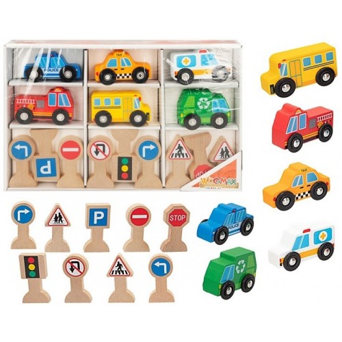 CN24 CB WOOMAX-SET 6 VEHICULOS   9 SEÃ?ALES TRAFICO 18M   47214