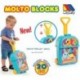 CN24 MOLTO CARRITO CON 20 BLOQUES AZUL  24462