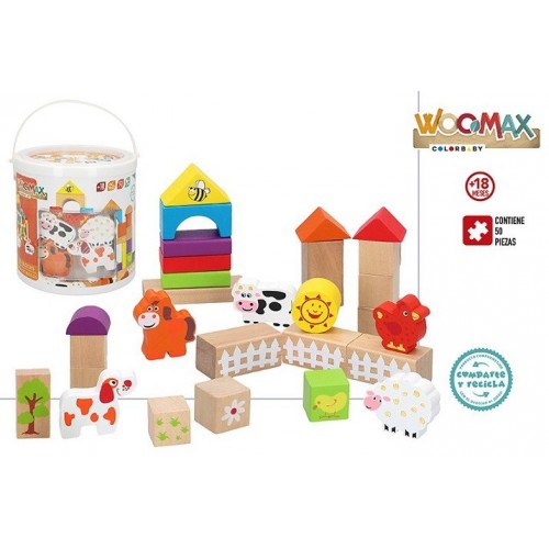 CN24 CB WOOMAX-JUEGO BLOCS 50 PCS  18M  42747