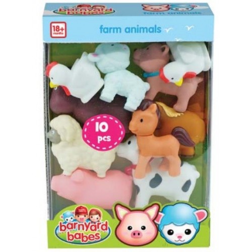 FENTOYS CAJA 10 ANIMALES GRANJA BLANDITOS   17 X 5,5 X 24   16025