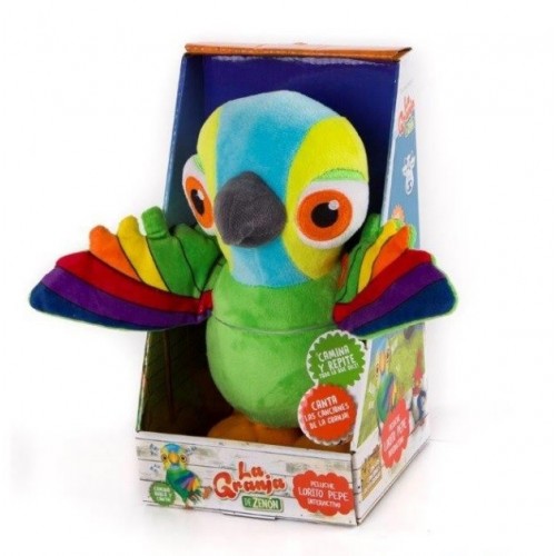 CN24 BANDAI GRANJA ZENON Peluche Interactivo Lorito Pepe    80020