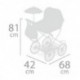 CN24 DeCuevas PROVENZA Coche de muñeca plegable con sombrilla - 81 cm hasta manillar.   81045