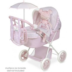 CN24 DeCuevas NIZA Coche de muñeca plegable con sombrilla - para muñecas de hasta 48 cm.  85046