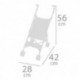 DECUEVAS Silla de muñeca plegable - VERDE - para muñecas de hasta 48 cm.       90082