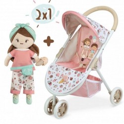DECUEVAS SWEET - 2x1!!  Silla muñeca 3 ruedas con muñeca 33x48x55  90248