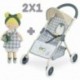 DECUEVAS PIPO - 2 x1 !!  Silla muñeca 4 ruedas con muñeca  90547