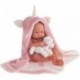 CN24 ANTONIO JUAN Recién Nacida Nica con capa y peluche unicornio  42 cm   50086