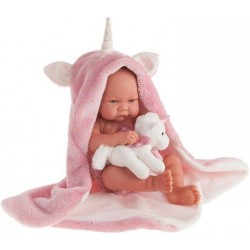 CN24 ANTONIO JUAN Recién Nacida Nica con capa y peluche unicornio  42 cm   50086