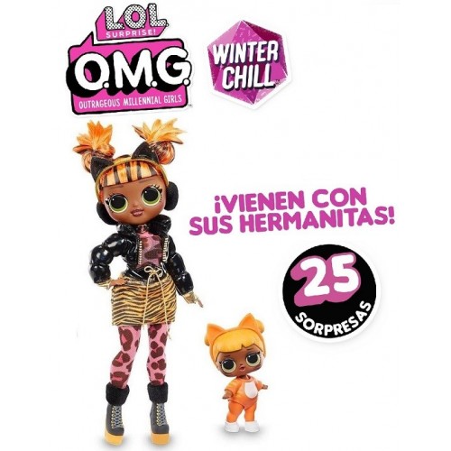 L.O.L SURPRISE LOL OMG FASHION DOLLS WINTER CHILL MISSY NEON & BABY CAT