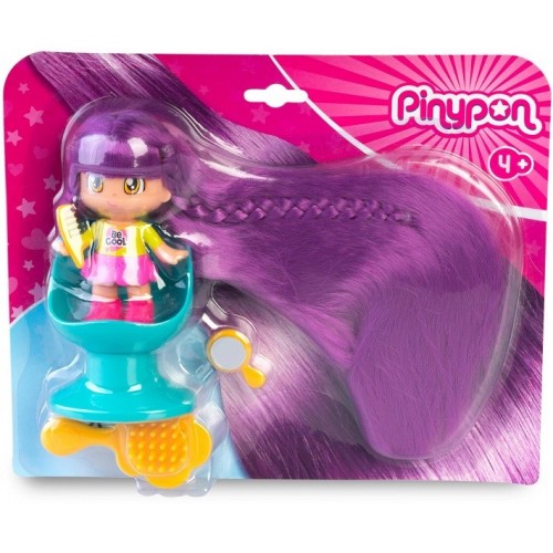 FAMOSA Pinypon Súper Melena - pelo morado  PNY33000