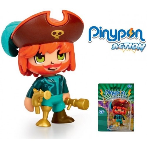 FAMOSA FIGURA Pinypon Action Pirate 1 PELO NARANJA 700015581