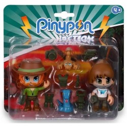 FAMOSA Pinypon Action. Wild. Set 2 figuras y animales.  700016607