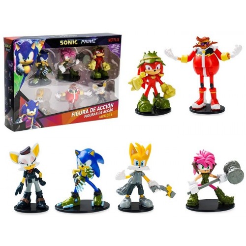 BIZAK SONIC FIGURA ARTICULADA PACK 6 EN CAJA DELUXE   64116070