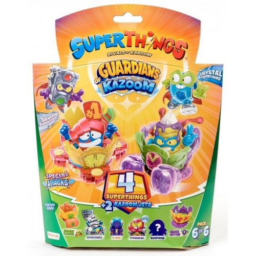OFERTA - MAGIC BOX  SUPERTHINGS GUARD OF KAZOOM- Pack 4 SuperThings & 2 Kazoom Jets     PST9B416IN00