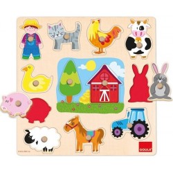 GOULA PUZZLE SILUETA GRANJA  53025