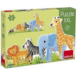 GOULA PUZZLE XXL SELVA DE PEQUEÑO A GRANDE 16 PIEZAS  53426