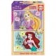 EDUCA PUZZLE MADERA 2x25 DISNEY PRINCESS (RAPUNZEL + ARIEL)   19288