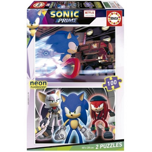 EDUCA PUZZLE  2x100 SONIC NEON   19629