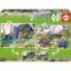 EDUCA PUZZLE  2x100 DINO WORLD   15620