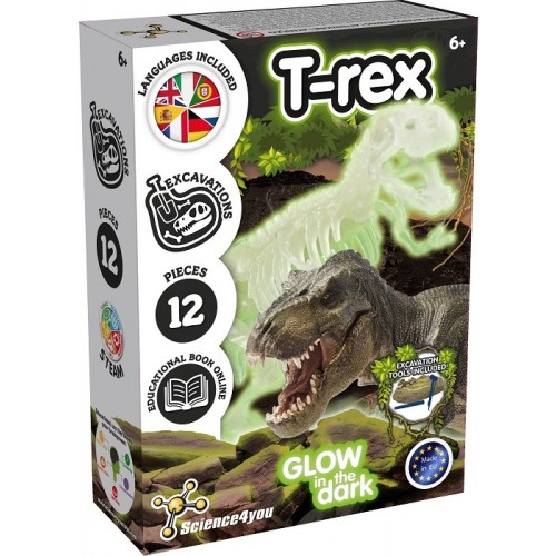 SCIENCE 4 YOU EXCAVACIÓN FÓSIL T-REX BRILLA EN LA OSCURIDAD    80004109