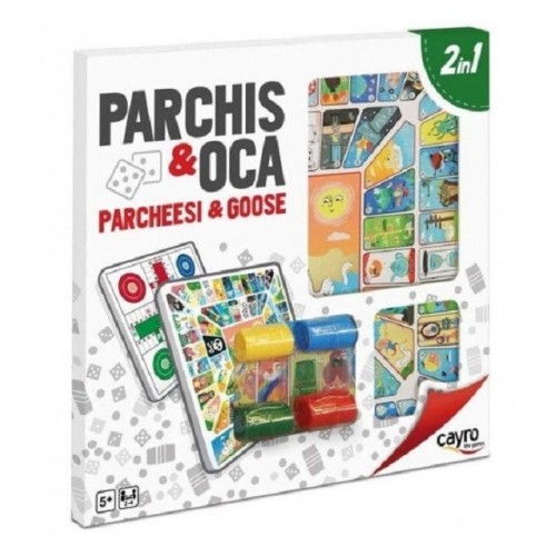 CAYRO TABLERO PARCHÍS - OCA MADERA CON ACC. 40X40 CM.  095