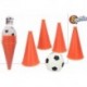 CB SET 4 CONOS H24 CM + BALON ENTRENAMIENTO FUTBOL               43679