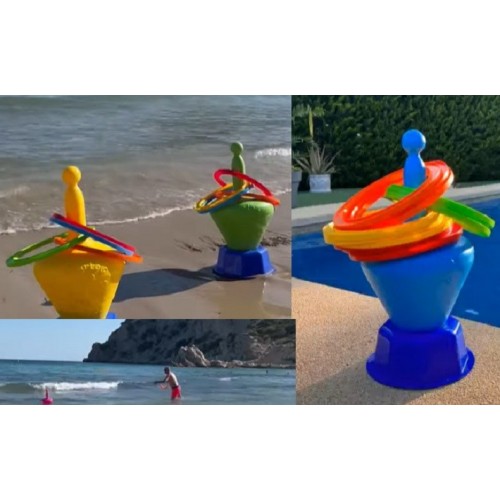 LOCO LOCO JUEGO EXTERIOR AROS BOYA , PLAYA PISCINA + 6 AROS EXTRA  65 X 30 CMS