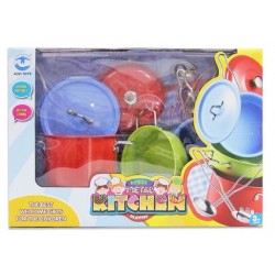 CN24 FENTOYS SET DE COCINA COLORES  METAL 8 PZAS   30 x 21,5 x 10    18188