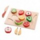 AGOTADO - CN24 FENTOYS TABLA Y FRUTAS MADERA CORTADAS   30 x 28 x 3   10117