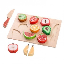 AGOTADO - CN24 FENTOYS TABLA Y FRUTAS MADERA CORTADAS   30 x 28 x 3   10117