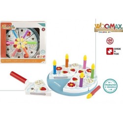 CB WOOMAX-SET TARTA DE CUMPLEAÑOS DE MADERA 26 PCS +24M  49335