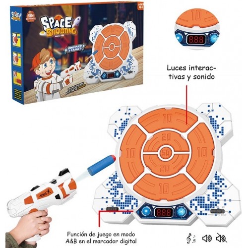 FENTOYS JUEGO PISTOLA DARDOS FOAM CON DIANA ELECTRONICQA   42 x 26 x 6   32330