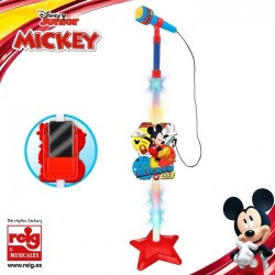 REIG MICROFONO DE PIE C/ AMPLIFI. Y CONEC MP3 MICKEY   5570