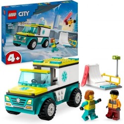 LEGO City Ambulancia de Emergencias y Chico con Snowboard  4+  60403