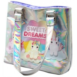 KIDS BOLSO TOTE PU PLATEADO SWEET DREAMS (4x4)  KL10646