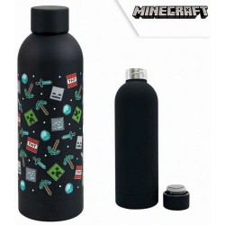 KIDS CANTIMPLORA ACERO INOXIDABLE NEGRO MINECRAFT (4x6)  MC91701
