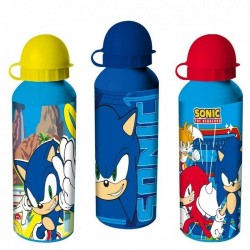 KIDS CANTIMPLORA ALUMINIO 500ML SURTIDO 3 DISEÑOS SONIC CDU (12x1)  SN7141MC