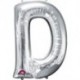 LIRAGRAM LETRA D HINCHABLE METAL PLATA 40 CM