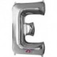 LIRAGRAM LETRA E HINCHABLE METAL PLATA 40 CM