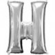 LIRAGRAM LETRA H HINCHABLE METAL PLATA 40 CM