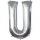 LIRAGRAM LETRA U HINCHABLE METAL PLATA 40 CM