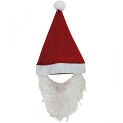 DISFRAZ NAVIDAD GORRO PAPA NOEL ADULTO EXTRA , GORRO CON BARBA