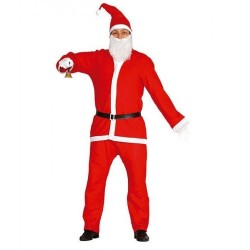 DISFRAZ NAVIDAD PAPA NOEL ADULTO EXTRA , GORRO Y BARBA