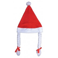 GORRO NAVIDAD PAPA NOEL CON COLETAS
