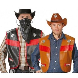 GUIRCA DISFRAZ CARNAVAL CHALECO VAQUERO ADULTO