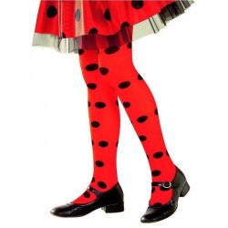 MEDIAS DISFRAZ CARNAVAL DISEÑO MARIQUITA , ROJAS Y NEGRAS